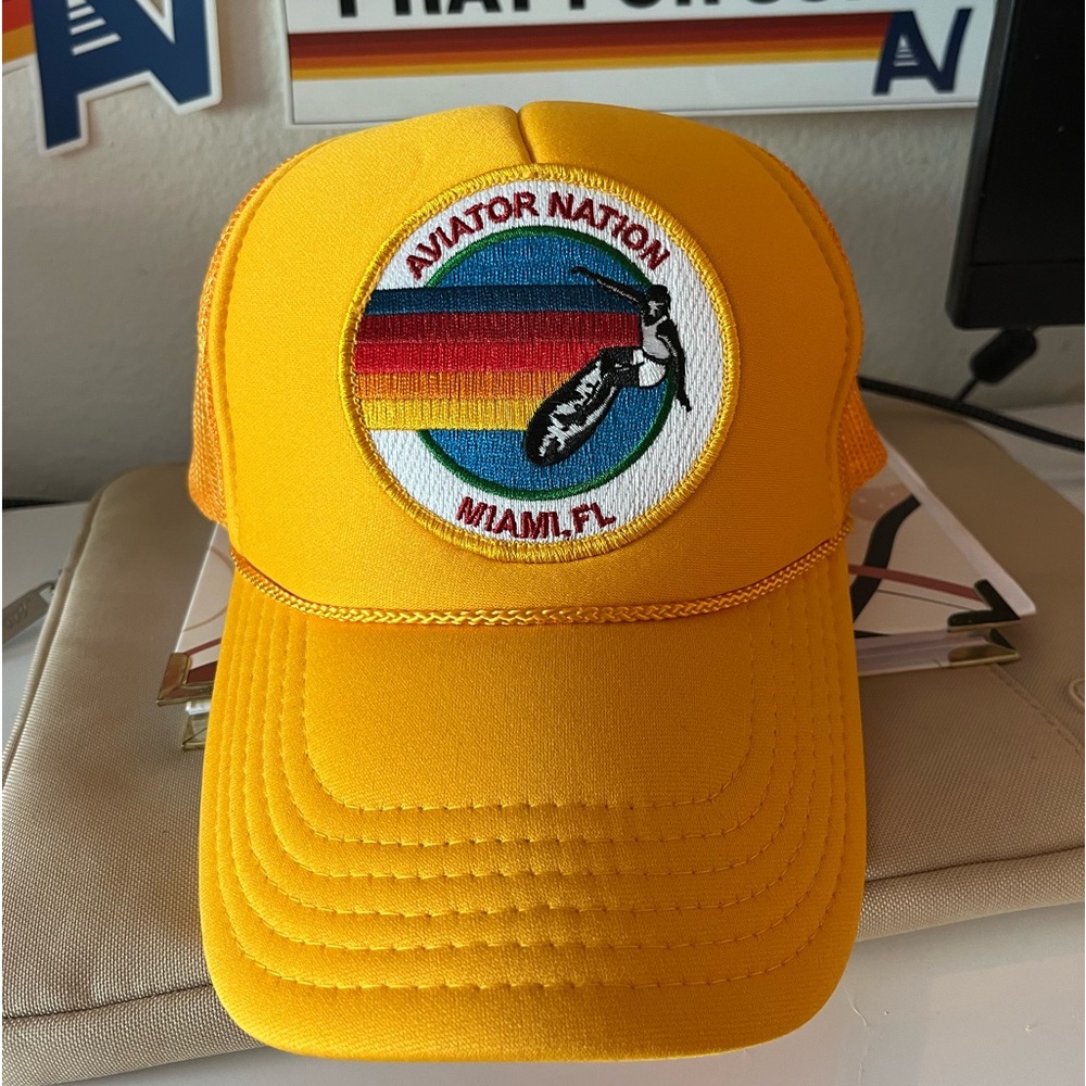 AVIATOR NATION MIAMI VINTAGE TRUCKER HAT